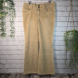 MAURICES Y2K TAN KHAKI FLARED LEG PANTS JUNIORS SIZE 13/14 EUC